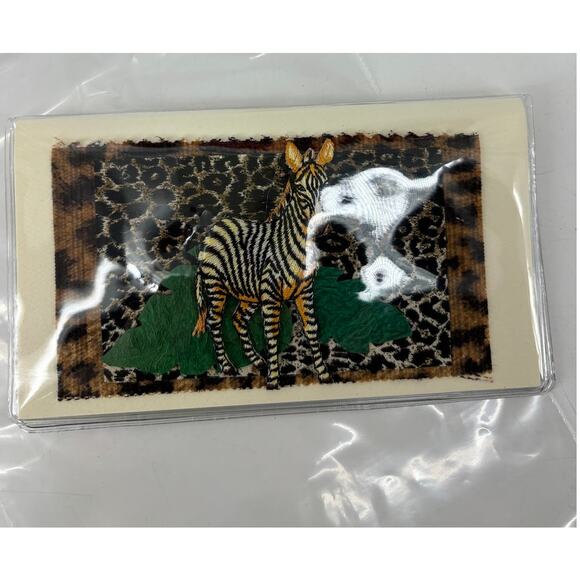 Zebra Wild Handcrafted Cash Wallet Checkbook Receipt Holder Misc. - Picture 9 of 9